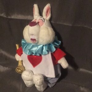 alice in wonderland white rabbit stuffed animal